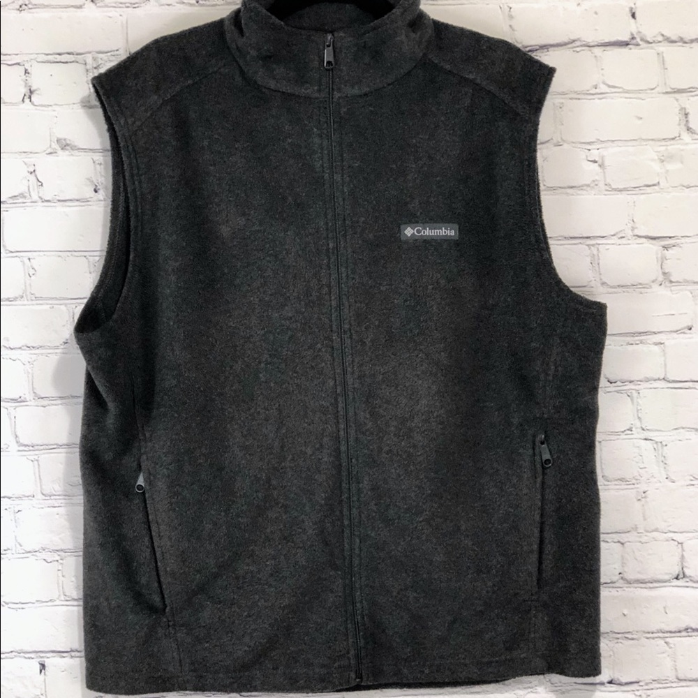 Columbia, Large, Fleece, Vest, Gray